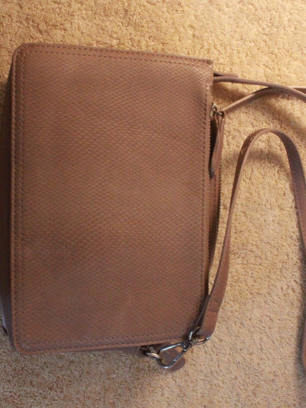 Urban Expressions Taupe Textured Crossbody Bag
